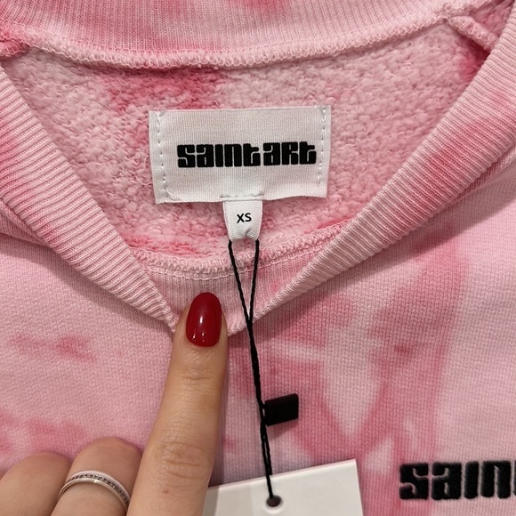 NWT Saint Art Pink Dye Crew Neck XS - Picture 3 of 6